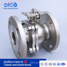 DIN PN16 Aço inoxidável ISO5211 Válvula de esfera de flange